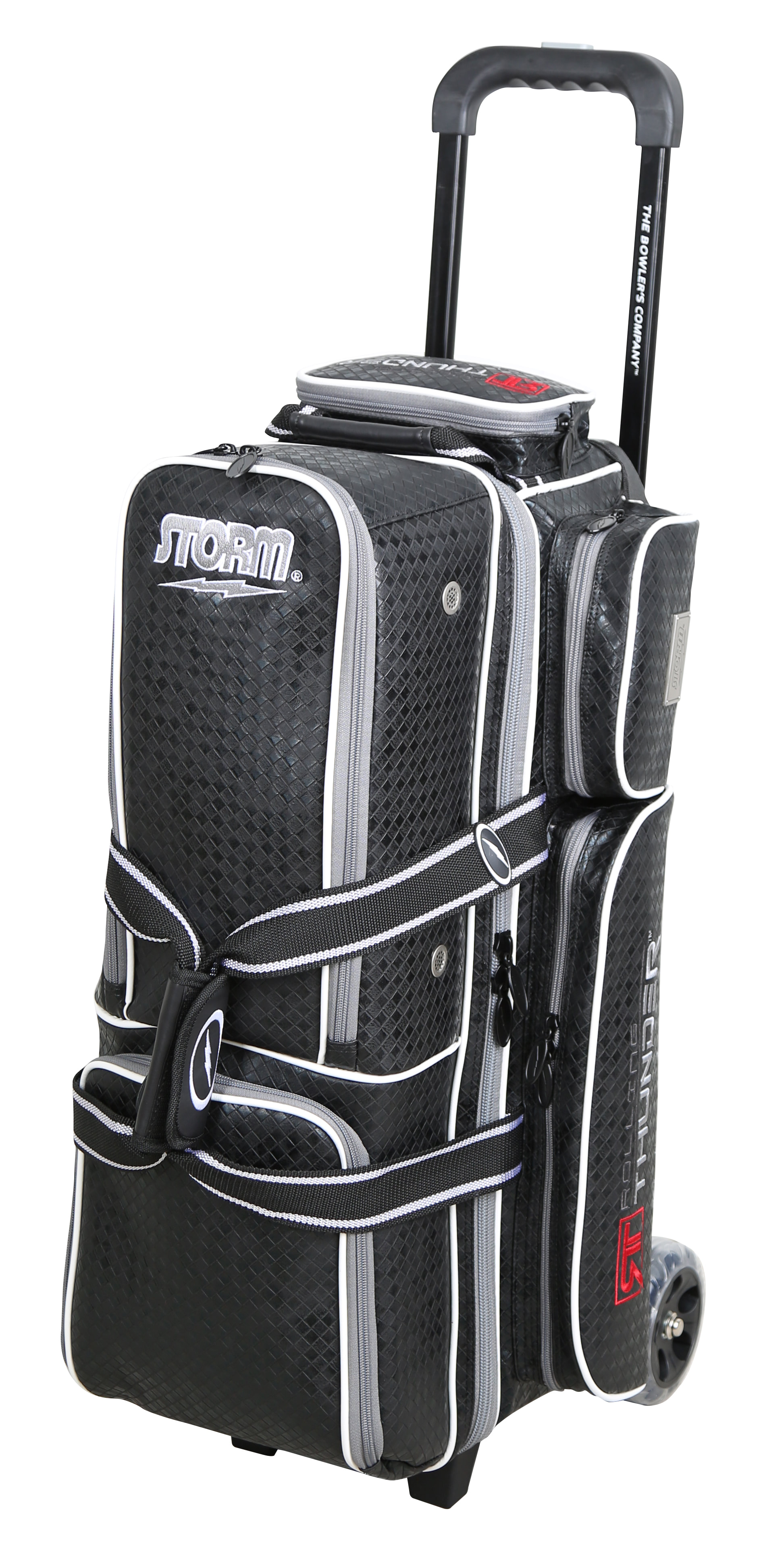 STORM 3-BALL ROLLING THUNDER CHARCOAL PLAID/GREY/BLACK BOWLING BAG IN STOCK 